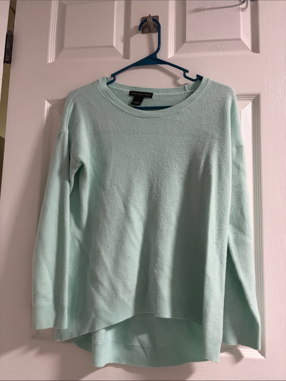 Joan Vass Mint Green Lightweight Crewneck Sweater